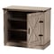 Baxton Studio Wayne Modern Contemporary Farmhouse Oak Brown Finished Wood 2-Door Shoe Storage Cabinet 174-11060-Zoro - alternate 5